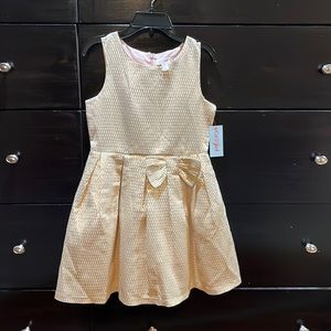 NWT Cat & Jack size Large (10/12) gold dress